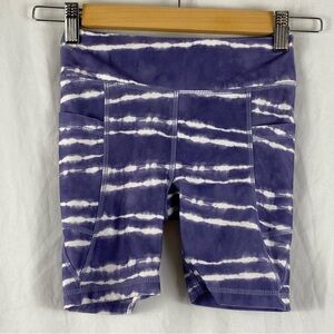 Scorpio Sol Girls Purple Tie-Dye Biker Shorts Small